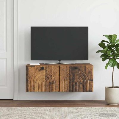 vidaXL Nástenná TV skrinka Nástenný Staré drevo 78,5 x 41 x 30 cm