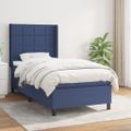 vidaXL Boxspring posteľ s matracom modrá 100x200 cm látka