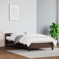 vidaXL Posteľný rám s čelom bez matraca hnedý 80x200 cm