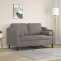 vidaXL 2-miestna pohovka s vankúšmi sivohnedá 120 cm látka