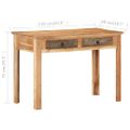 vidaXL Stôl 110x50x75 cm recyklovaný masív