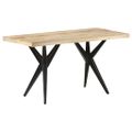 vidaXL Jedálenský stôl 140x70x76 surový mangovníkový masív