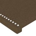 vidaXL Čelo postele s LED tmavohendé 90x5x78/88 cm látka