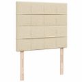 vidaXL Boxspring posteľ s matracom krémová 120x190 cm látka
