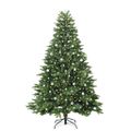 vidaXL Umelý vianočný stromček s 300 LED-i Zelená 240 cm PE a PVC