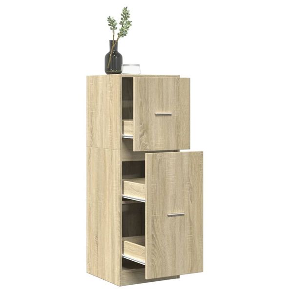 vidaXL Skrinka na lieky dub sonoma 40x41x118 cm kompozitné drevo