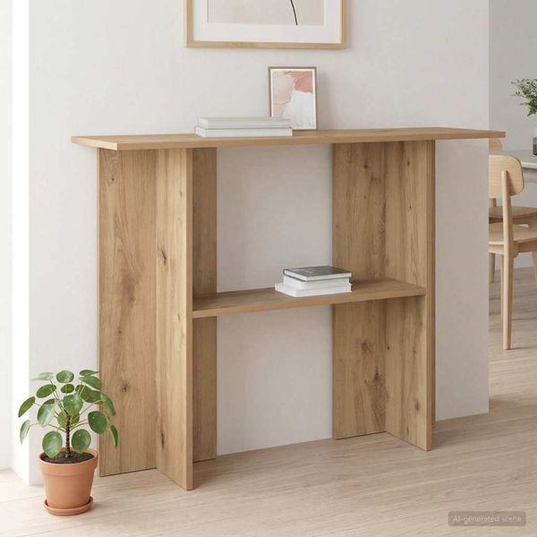vidaXL Konzolový stôl Dub artisan 100 x 30 x 75 cm Kompozitné drevo