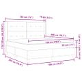 vidaXL Posteľ s pružinovým rámom s vankúšom Krémová 200 x 180 cm látka