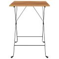 vidaXL Skladací bistro stolík 55x54x71 cm tíkový masív a oceľ