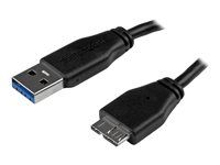 Mobile Charge Sync USB 3.0 Micro B Cable for Smartphones and Tablets (USB3AUB50CMS) - Kábel USB - Micro-USB typu B (M) do USB typ A (M) - USB 3.0 - 50 cm - lisovaný - čierna - pre P/N: S2510BU33PW, S251BMU3FP, S251BRU33, SLSODDU33B, SM2NGFFMBU33, UNI251BMU33