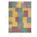 vidaXL Ručne tkaný koberec Kilim, bavlna 200x290 cm, potlač, farebný