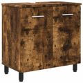 vidaXL Kozmetický stolík do kúpeľne Dymový dub 60 x 35 x 60 cm