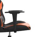 vidaXL Masážna herná stolička čierna a oranžová umelá koža