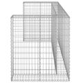 vidaXL Gabiónová stena na odpadkové koše, oceľ 254x100x110 cm