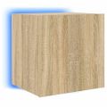vidaXL TV nástenné skrinky s LED svetlami 2 ks dub sonoma 40,5x35x40cm