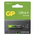 Alkalická batéria GP Ultra Plus LR03 (AAA) 4 ks