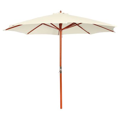 vidaXL Slnečník 300x258 cm, pieskovo biely