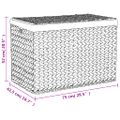 vidaXL Kôš na bielizeň s 3 priehradkami 75x42,5x52 cm vodný hyacint