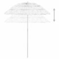 vidaXL Plážový slnečník Hawaii, biely 180 cm