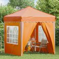 vidaXL Prístrešok na párty 195 x 195 x 245 cm Oranžová Oxfordská látka