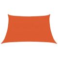 vidaXL Slnečná plachta 160 g/m² lichobežníková oranžová 3/4x2 m HDPE