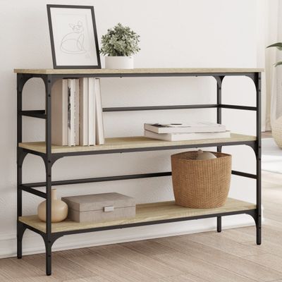 vidaXL Konzolový stolík dub sonoma 100x32x75 cm kompozitné drevo