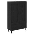 vidaXL Highboard Čierny dub 69,5 x 31 x 115 cm Kompozitné drevo