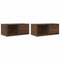 vidaXL TV stolíky 2 ks hnedý dub 60x31x25,5 cm spracované drevo
