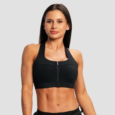 Dámska bežecká športová podprsenka Pulse X Black - GymBeam, veľkosť S