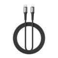 BWOO opletený kábel USB-C - Lightning 2m 30W čierny