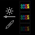 MANTA GAME OVER, LED Neon plexi dekorácia