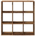 vidaXL Rozdeľovacia knižnica staré drevo 102x29x103,5 cm kompoz.drevo