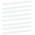 vidaXL Prídavné police 8 ks, biele 100x20x1,5 cm, drevotrieska