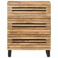 vidaXL Komoda 60x34x75 cm, surový mangový masív
