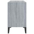 vidaXL TV stolík s kovovými nohami sivý dub sonoma 69,5x30x50 cm