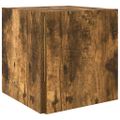 vidaXL Bočný stolík dymový dub 33x33x34,5 cm spracované drevo