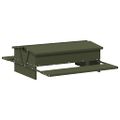 vidaXL Krmítko s pedálom pre kura Olivovo zelená 75 x 53 x 20,5 cm