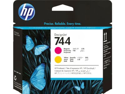 HP 744 Tlačová hlava, purpurová a žltá, F9J87A