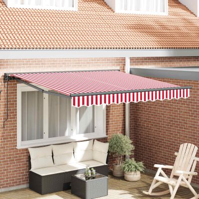 vidaXL Rám markízy Červená a Biela 300 x 250 cm