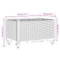 vidaXL Záhradný kvetináč s kolieskami bledosivý 80x50x54 cm PP