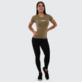 Dámske tričko FIT Olive - GymBeam, veľkosť XS