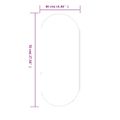 vidaXL Nástenné zrkadlo strieborné 70x30 cm oválne