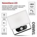 LED reflektor EMOS ZS2922 TAMBO so senzorom pohybu, 20 W, 2000 lm, čierny