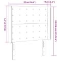 vidaXL Čelo postele s LED zelené 93x16x118/128 cm látka