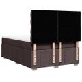 vidaXL Boxspring posteľ s matracom tmavohnedá 160x200 cm látka