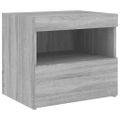 vidaXL Nočné stolíky s LED svetlami 2 ks sivý dub sonoma 50x40x45 cm