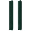 vidaXL Čelo postele so záhybmi tmavozelený 203x16x118/128 cm zamat