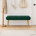 vidaXL Dvojvrstvová lavica Tmavozelená 120 x 45 x 46 cm Zamat