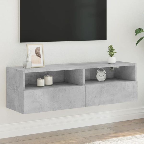 vidaXL TV nástenná skrinka betónovo sivá 100x30x30 cm kompozitné drevo