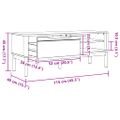 vidaXL Lavica do chodby FLORO Biela 115 x 40 x 45 cm